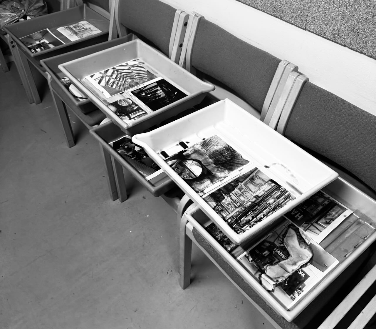 Prints drying in studio