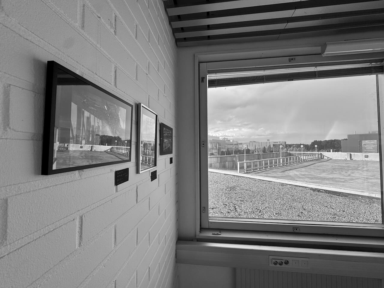 Gallery wall with multiple works