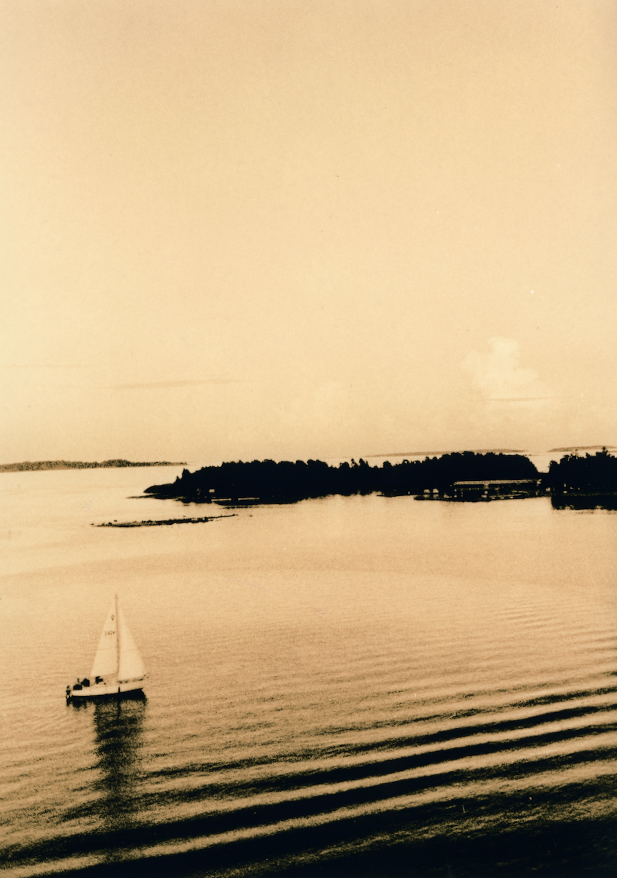 Lith print of landscape showing tonal separation